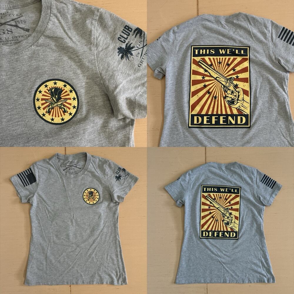 Grunt Style Women's Size S This Well Defend Graphic Print Short Sleeve T-Shirt
